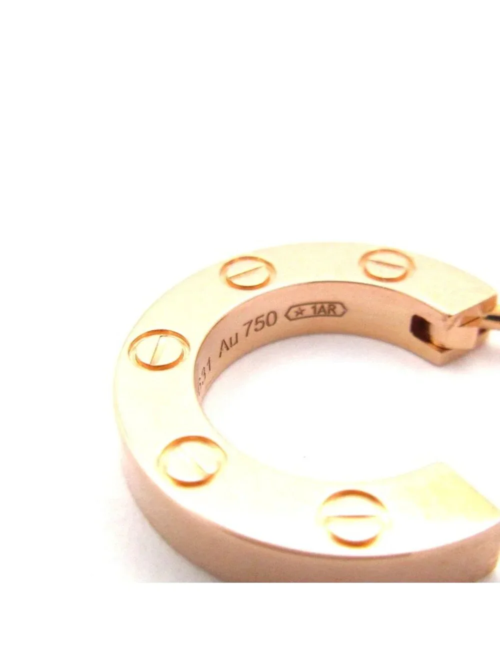 Cartier Single Earrings Love 18k Pink Gold